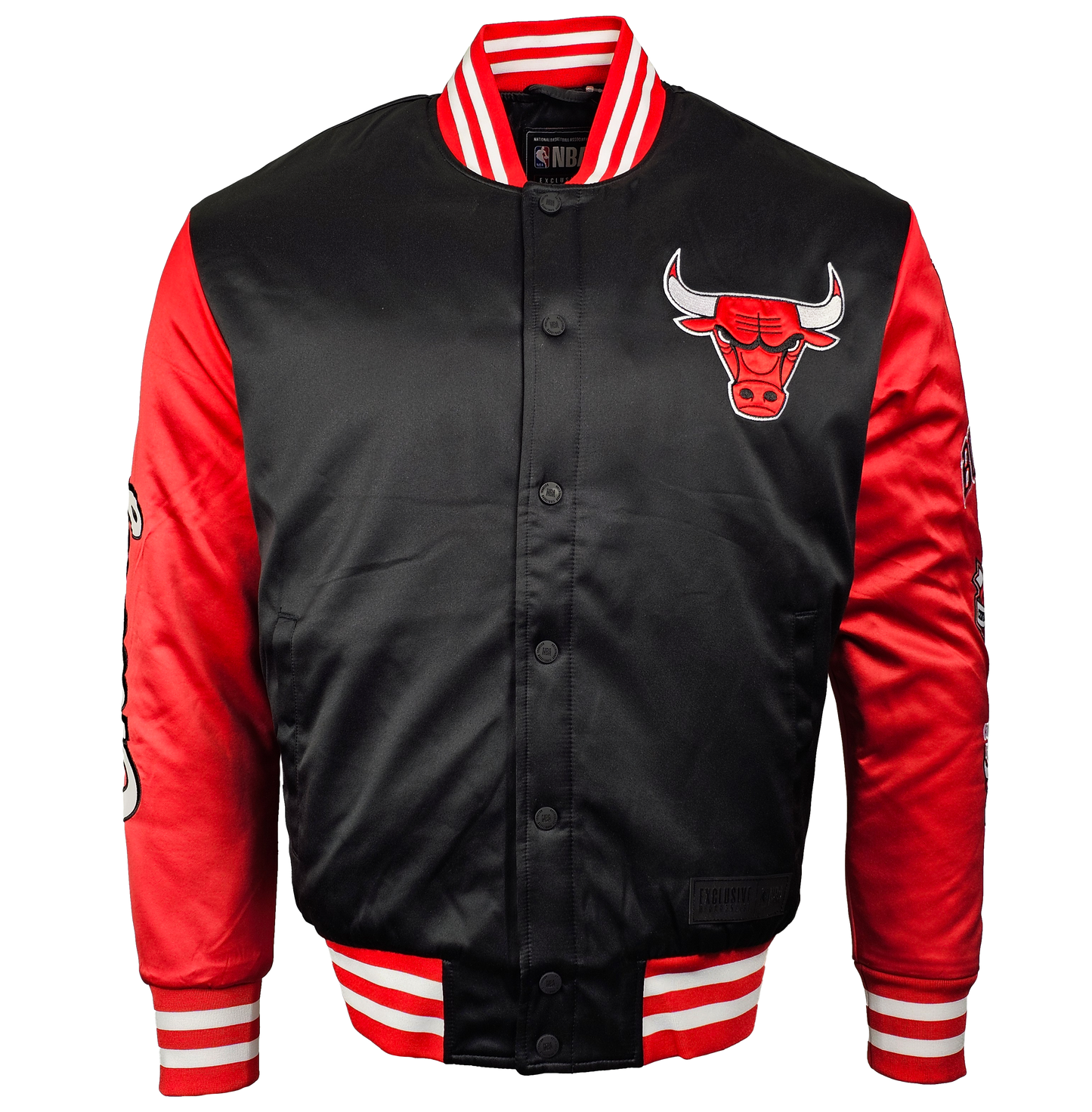 Chicago Bulls Old School Satin Bomber NBA Jacket