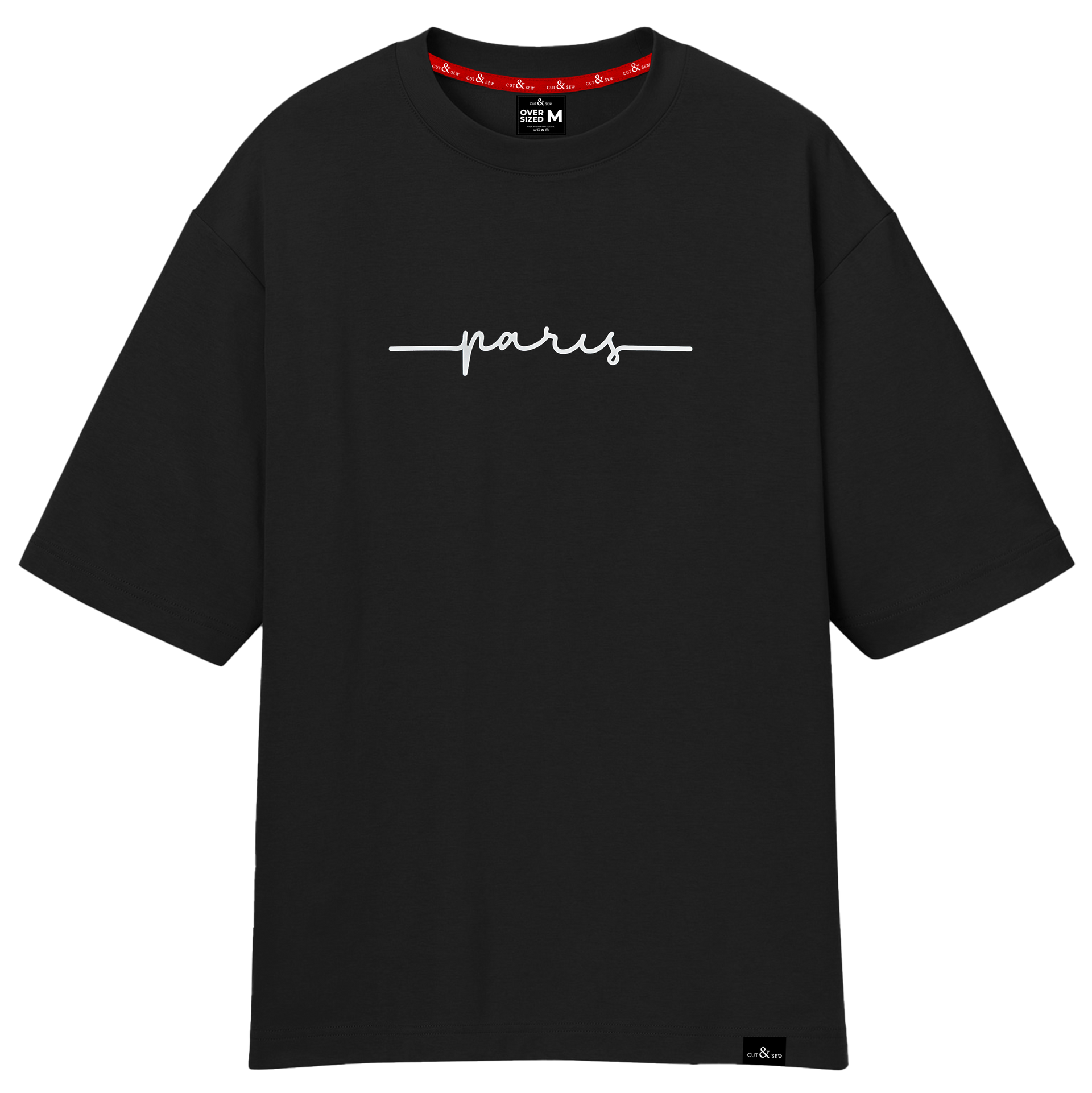 【EMIS】 (UNISEX) OVERSIZED EMBOSSING LOGO T-SHIRTS /追跡付 UNISEX) OVERSIZED EMBOSSING LOGO T-SHIRTS-BLACK - EMIS